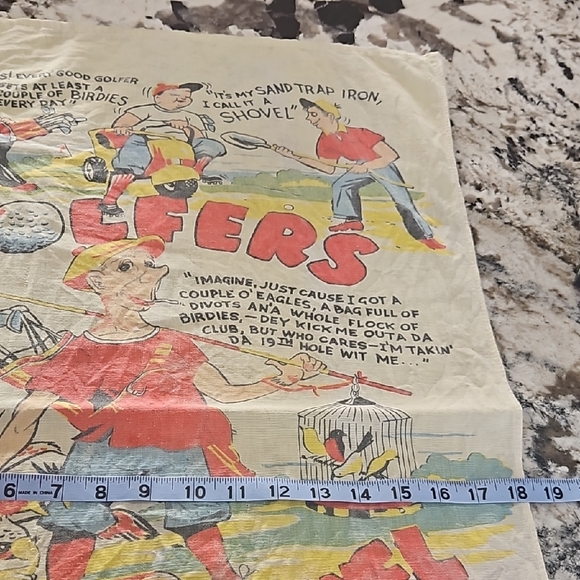 Vintage Golfers Crying Towel - Picture 3 of 5